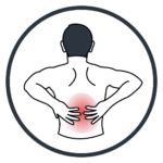 Schmerzen im mittleren Rücken